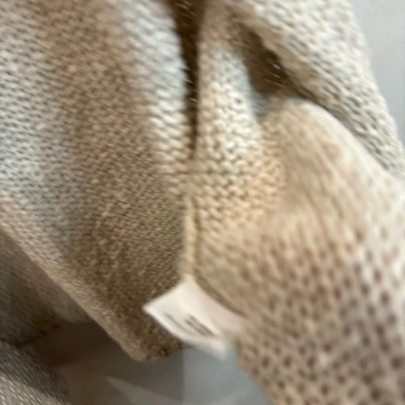 EILEEN FISHER Sz S Open Front Cotton Linen Blend Short Sleeves Collar Cardigan - Picture 4 of 7